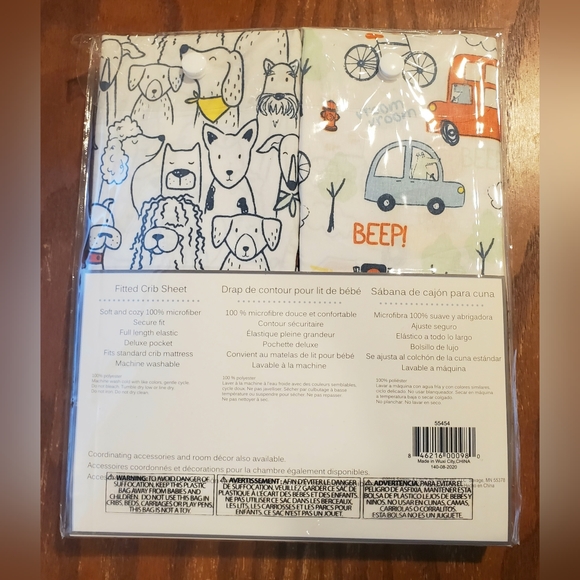 Sammy & Lou - Two fitted crib sheets NIB - Picture 4 of 6